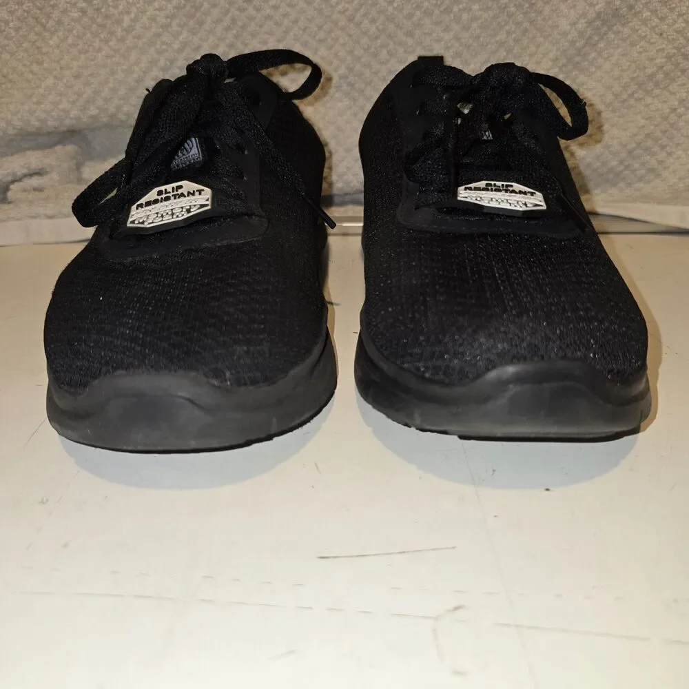 Skechers Flex Advantage SR Shoes Mens Size 7 Black Slip Resistant No Insole